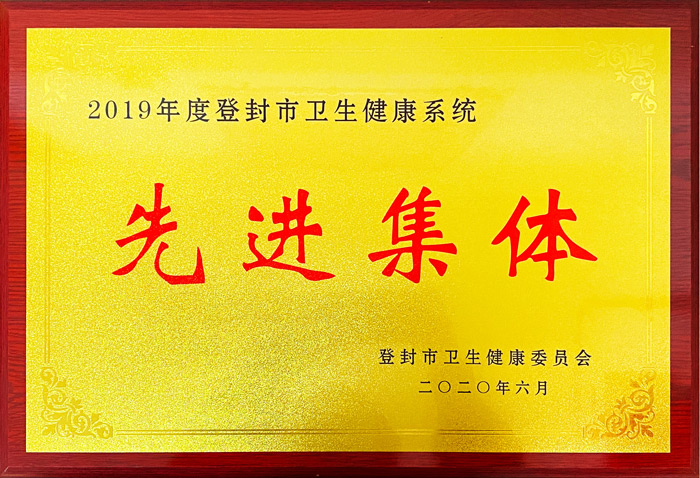 2019年度登封市卫生健康系统先进集体